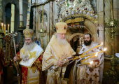 Божественная литургия силами Патриарха Кирилла в честь Святой Троицы